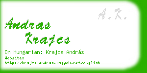 andras krajcs business card