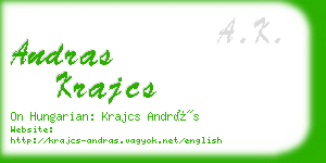 andras krajcs business card